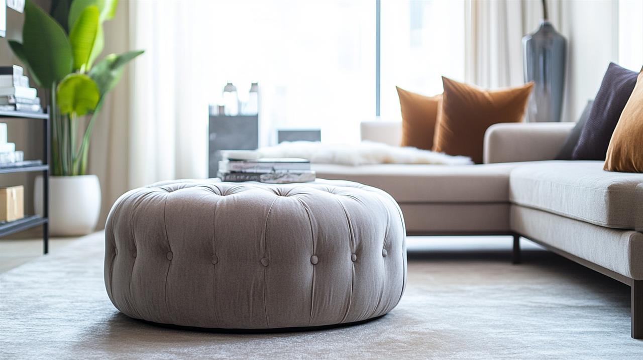 Den perfekte tilføjelse til din bolig - En stor rund puf